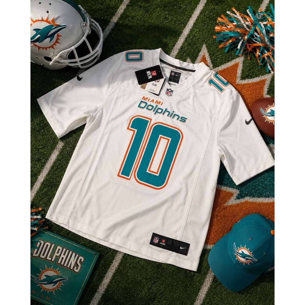 Nike Miami Dolphins Tyreek Hill #10 Jersey Men's L White NFL On Field NWT
